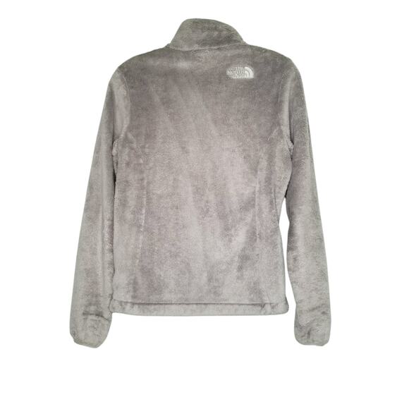 The North Face Osito Jacket Womens XS Gray Fuzzy High Pile Fleece Full Zip - Picture 2 of 10